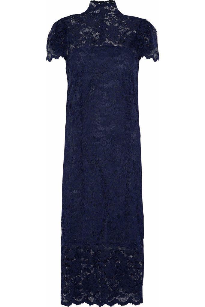 Ganni Flynn Stretch-Lace Turtleneck Dress size 6 for rent on The Volte - main image
