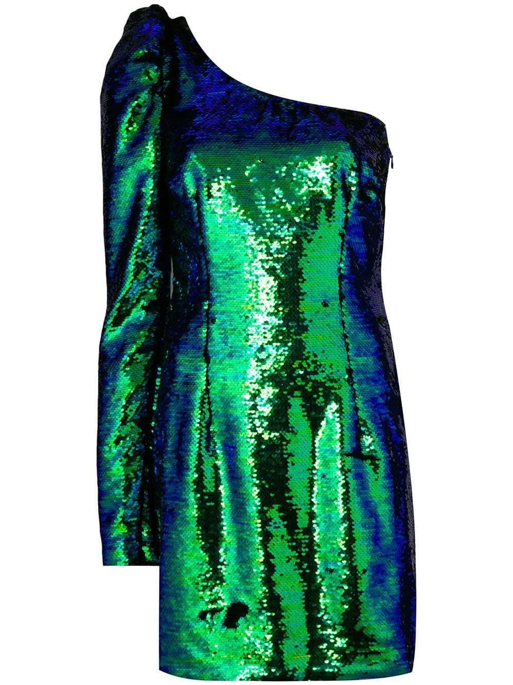 Amen Sequin Mini Dress Green Size 8  - Image 3