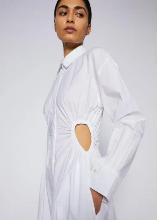 Scanlan Theodore Cotton Cut Out Dress White Size 12  - Image 2