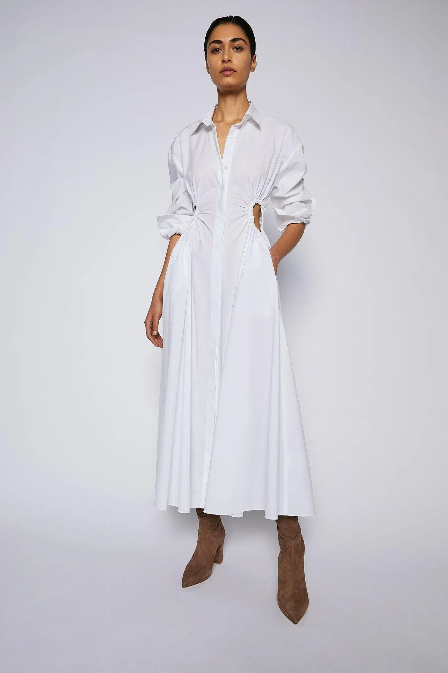 Scanlan Theodore Cotton Cut Out Dress White Size 12  - Image 1
