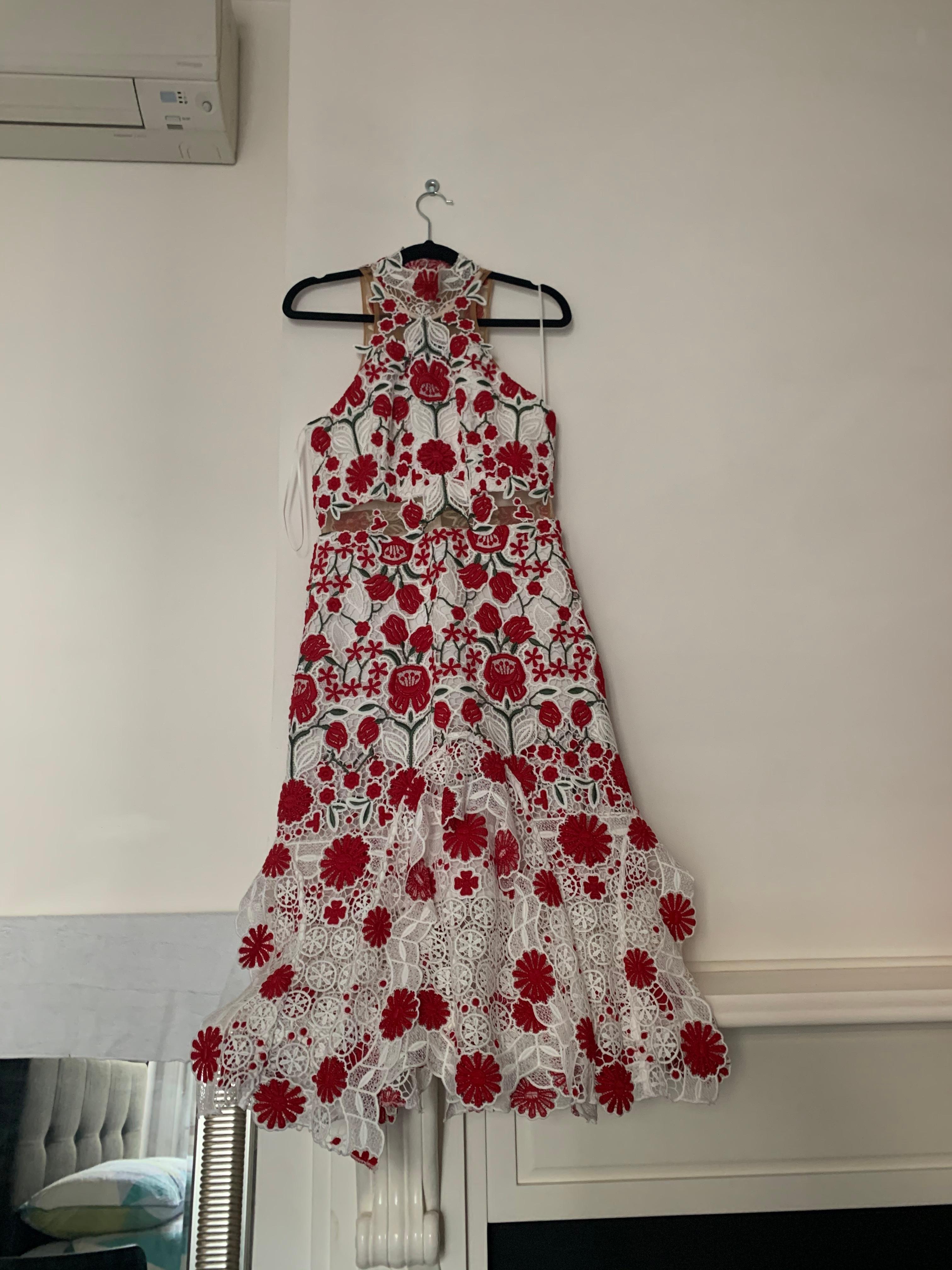 Thurley English Rose Midi White Dress  Size 8 - Image 2