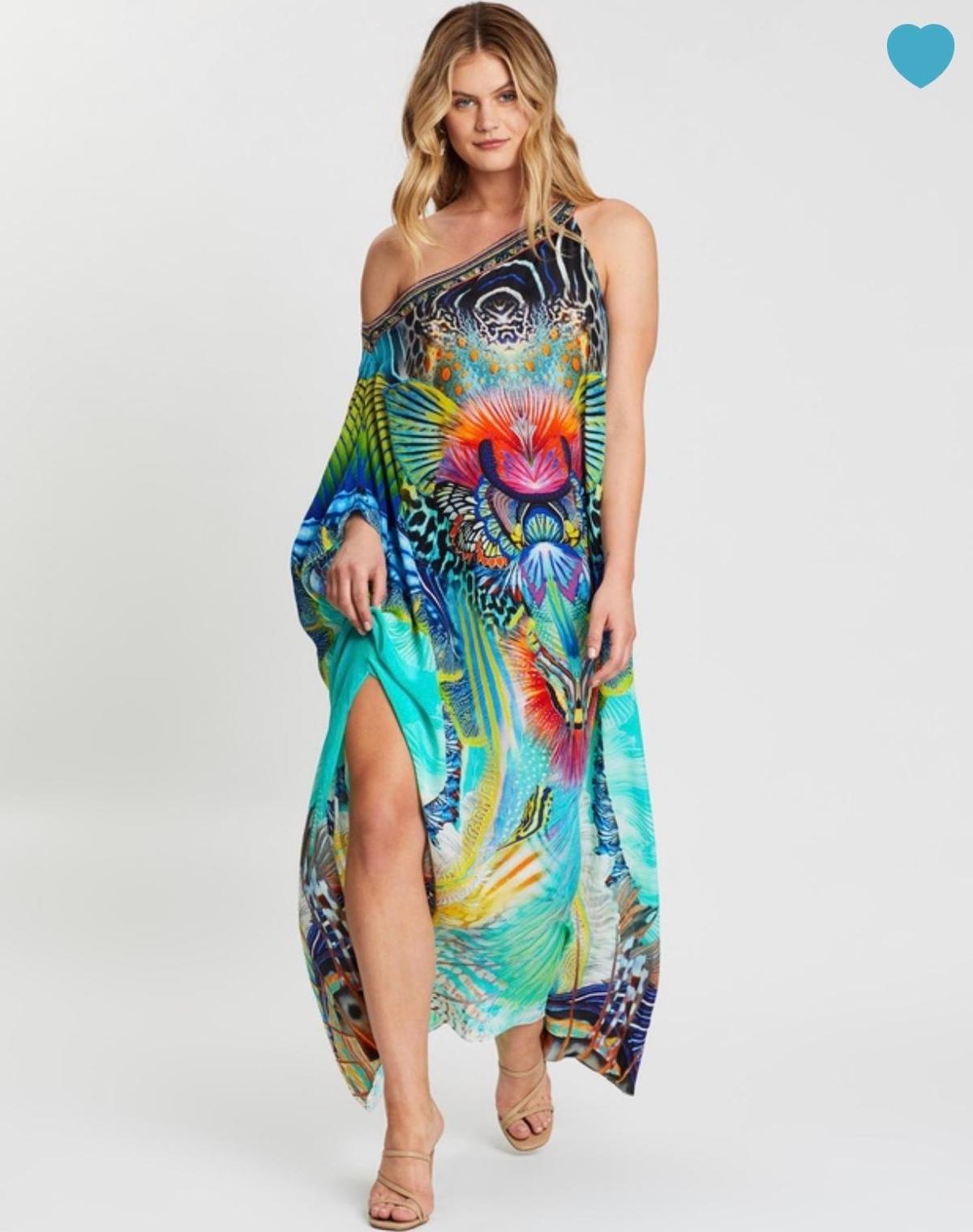 Camilla One Shoulder Kaftan Print Size 8 - Image 1