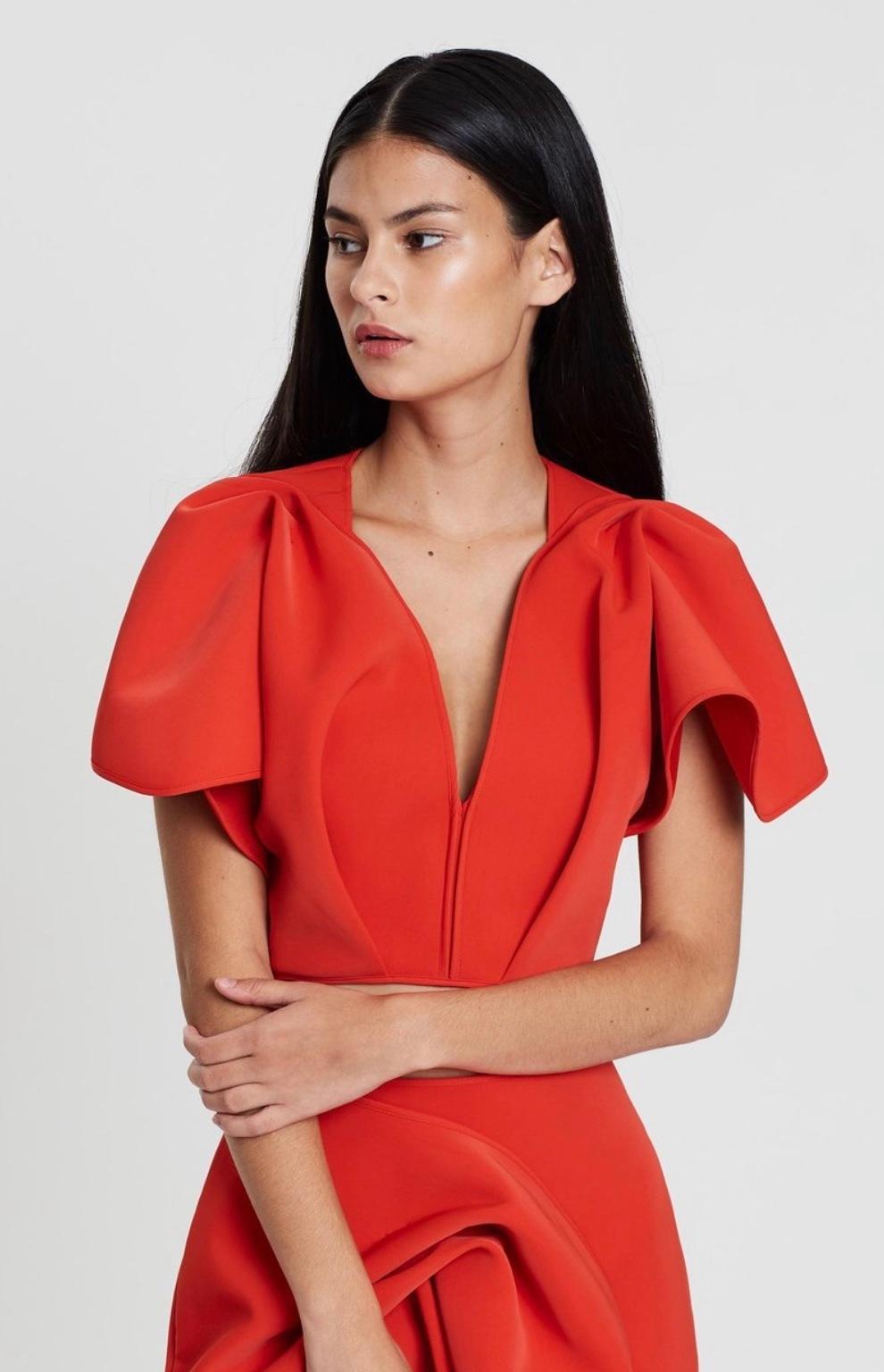 Acler Crawford Top Size 6 and Skirt Size 8 Set Tangerine - Image 6