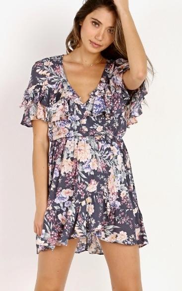 Auguste the Label Dahlia Cascade Mini Dress Size 8 - Image 1