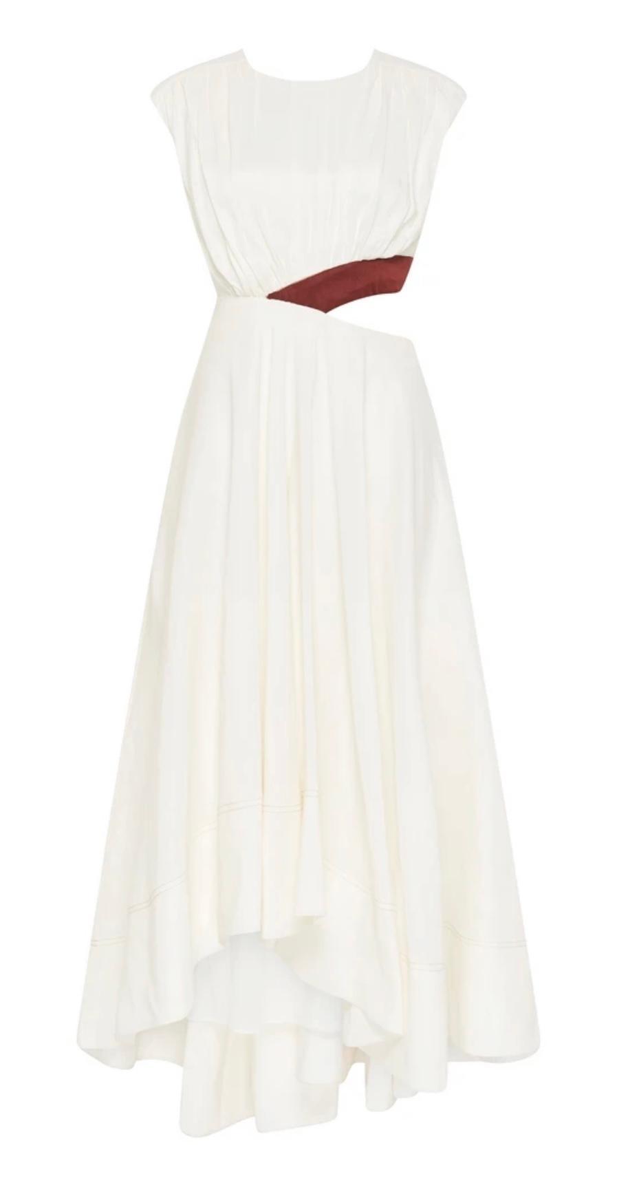 Aje Reflection Cut Out Dress White Size 6 - Image 5