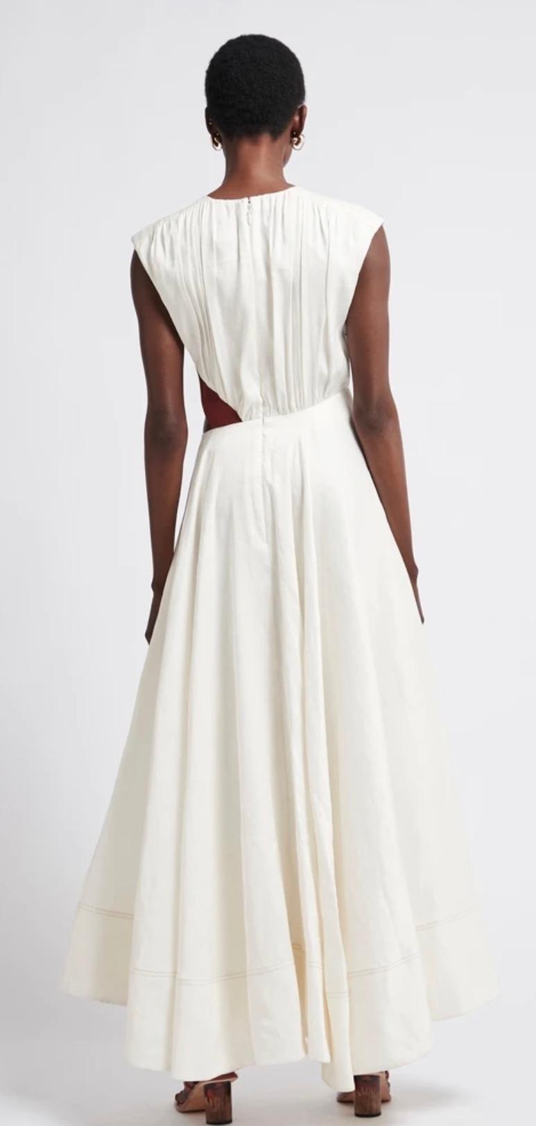 Aje Reflection Cut Out Dress White Size 6 - Image 2