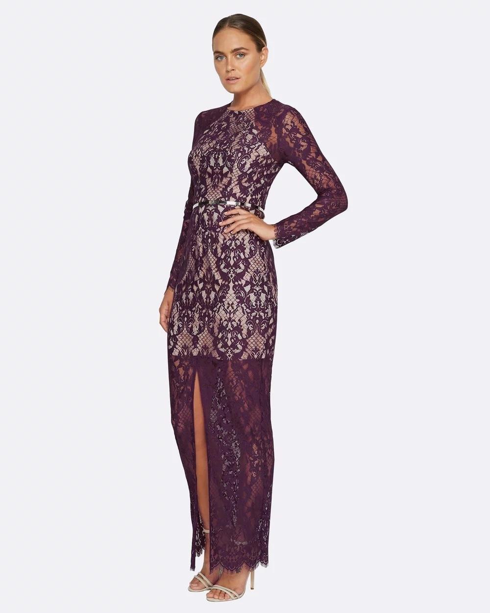 Muse by Rodeo Show Dress Burgundy Size 6 - Image 2