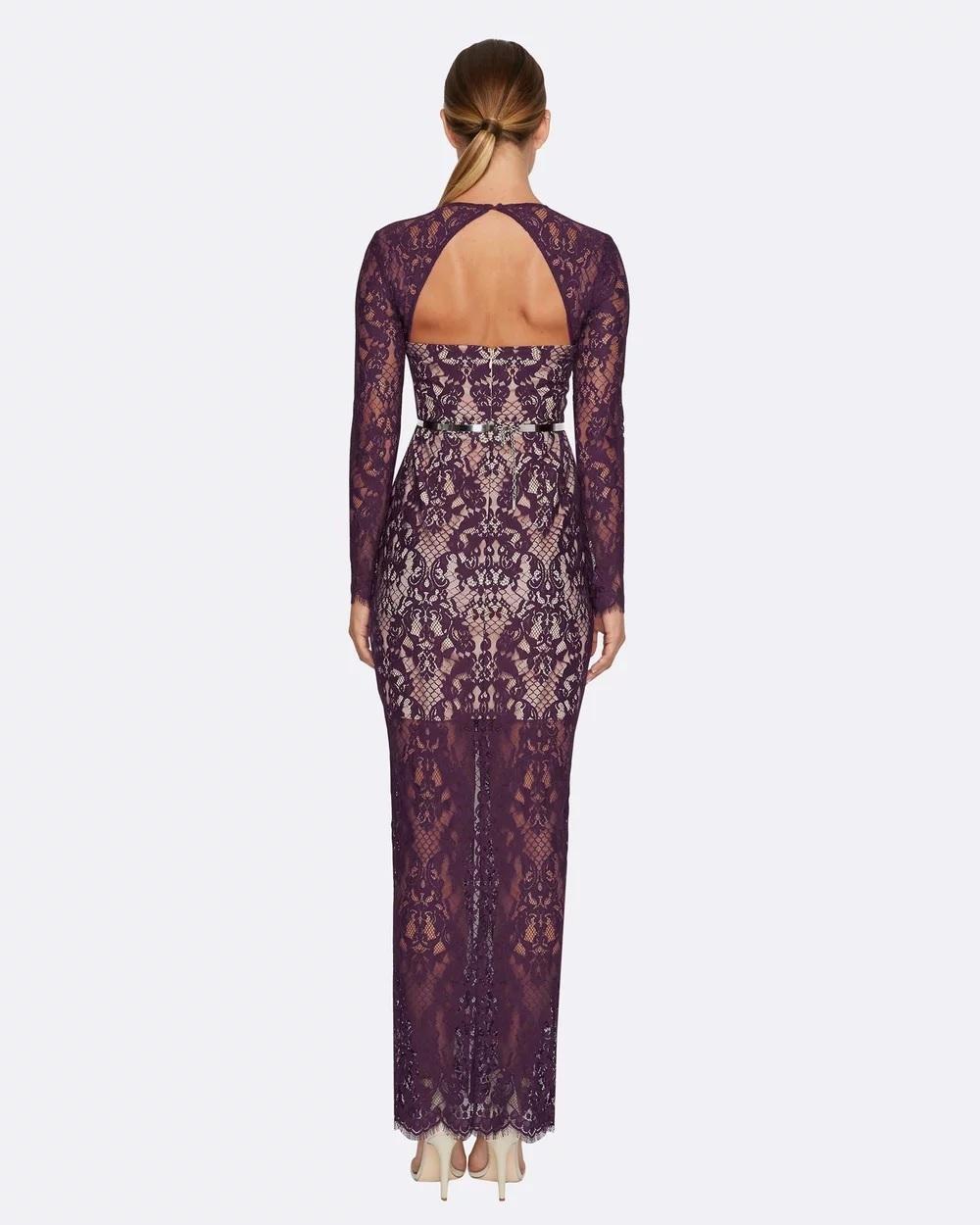 Muse by Rodeo Show Dress Burgundy Size 6 - Image 3
