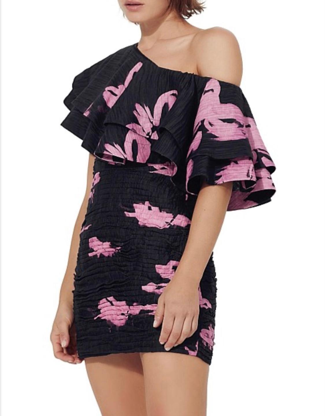 Aje Waves Mini Dress Print Size 8 - Image 3