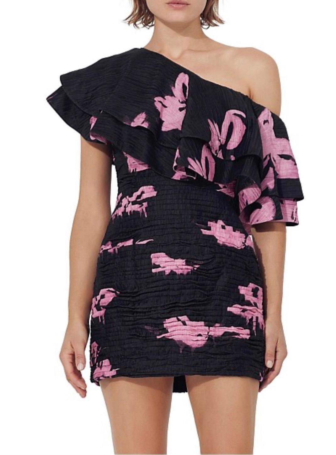 Aje Waves Mini Dress Print Size 8 - Image 1