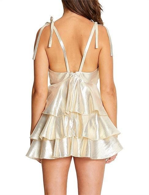 Alice McCall Astral Plane Mini Dress Gold size 8 - Image 3