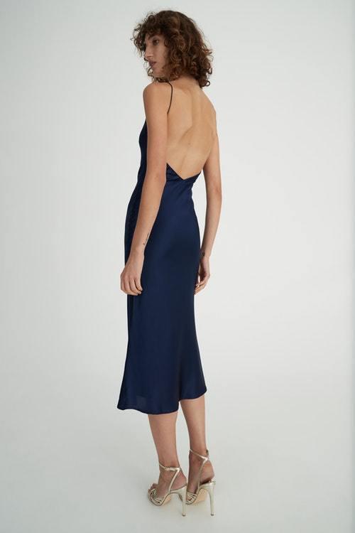 Hansel and Gretel Demi Silk Dress Navy Size 10 for rent on The Volte - main image