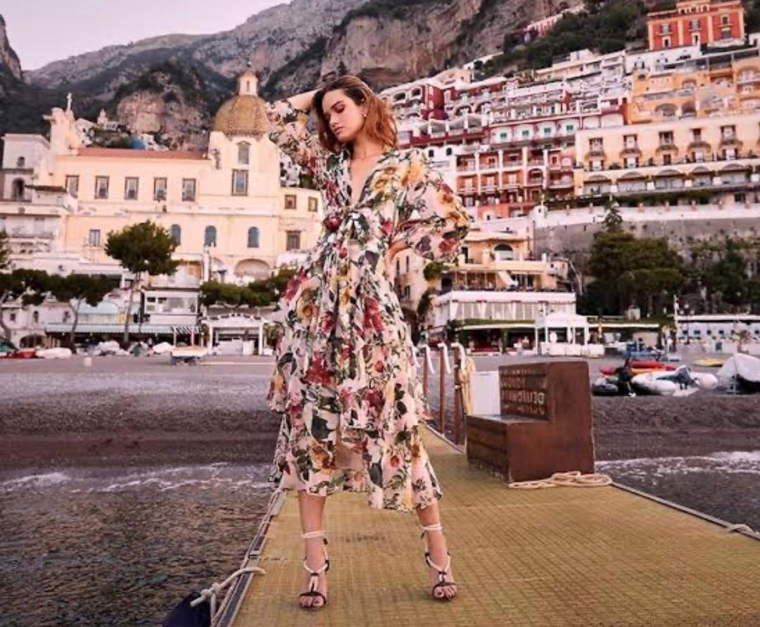 Sheike floral tier dress for rent on The Volte - main image