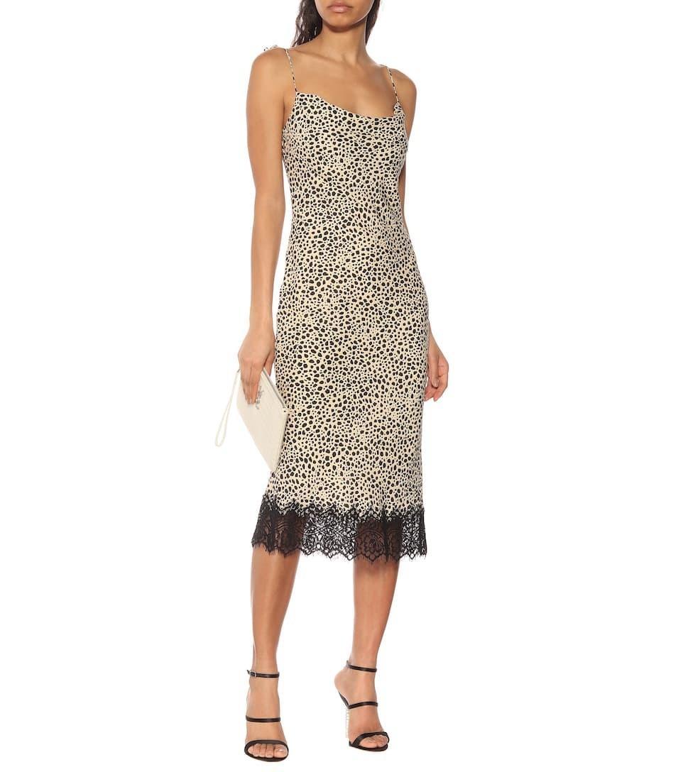 Rebecca Vallance Anya Slip Midi Dress Print Size 8 for rent on The Volte - main image