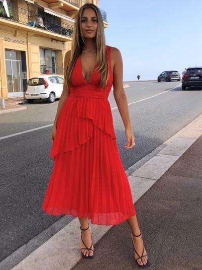 Talulah Sugar and spice red hot midi dress size 10 for rent on The Volte - main image