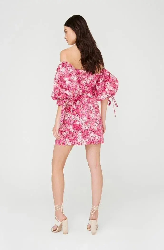 Sheik Ditsy Floral Dress Pink Size 6 - Image 3