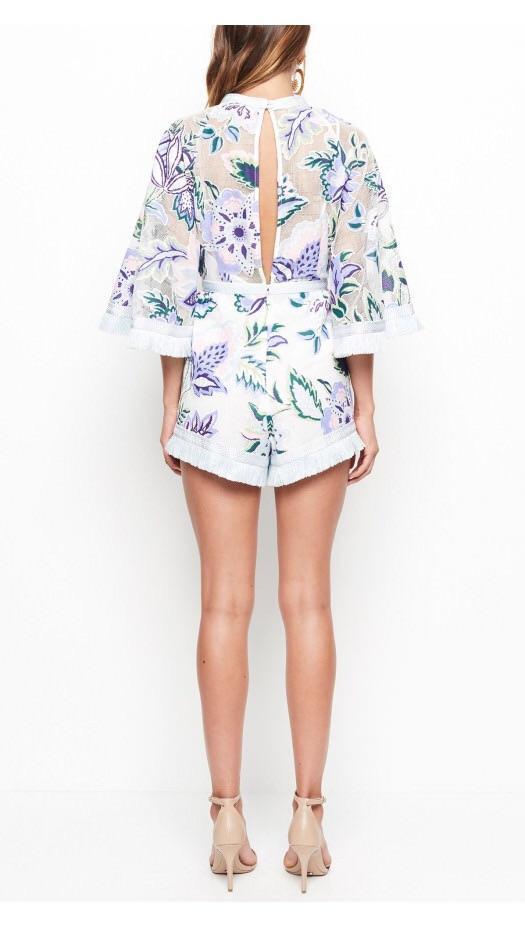 Alice McCall Georgie Boy Playsuit in White Thistle size 6 - Image 3