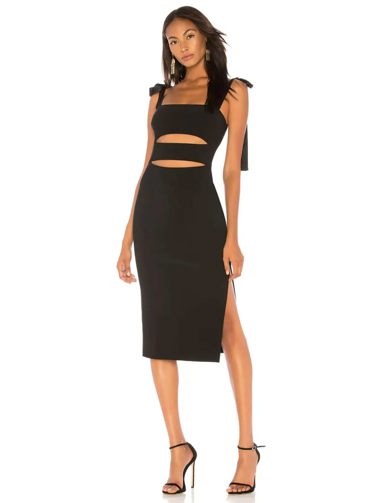 Bec & Bridge Tasha Cutout Midi Dress Black Size AU 6 - Image 2