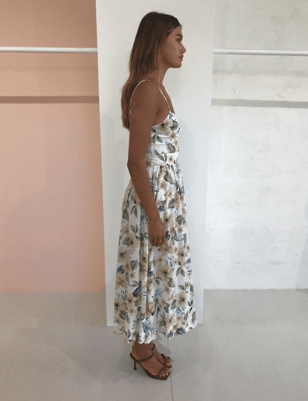 Bec & Bridge Fleurette Midi Dress | Floral Print | Size 8 for rent on The Volte - main image