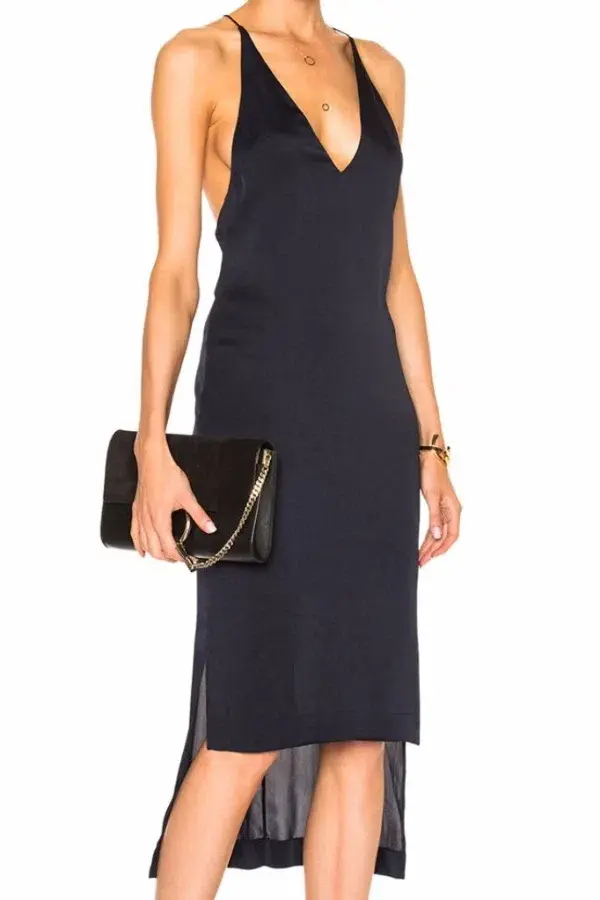Dion Lee Fine Line Cami Slip Dress Black Size 8 - Image 1