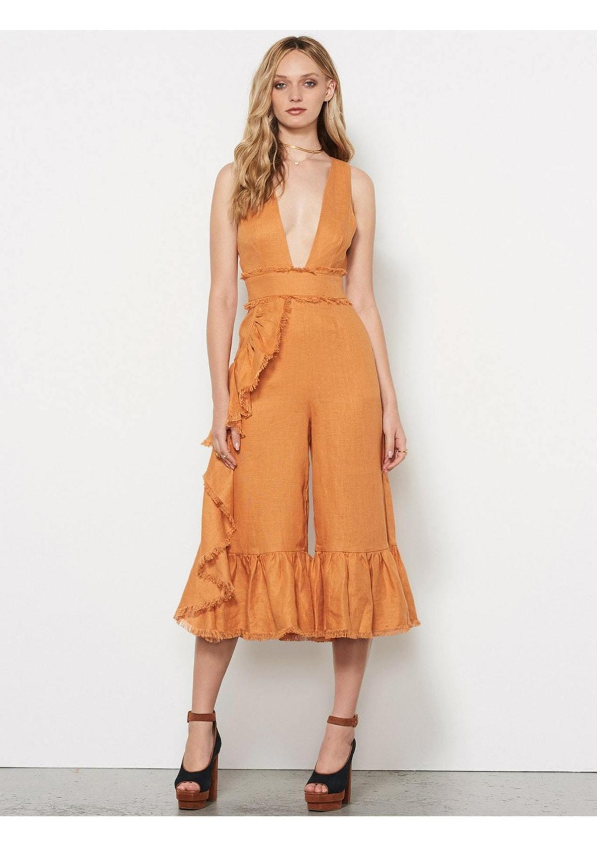 Stevie May Roosevelt Jumpsuit - Caramel - Image 1