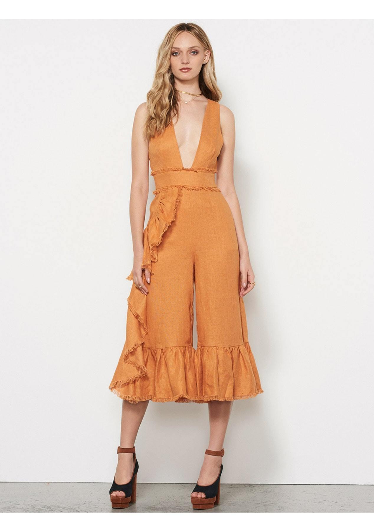 Stevie May Roosevelt Jumpsuit - Caramel - Image 1