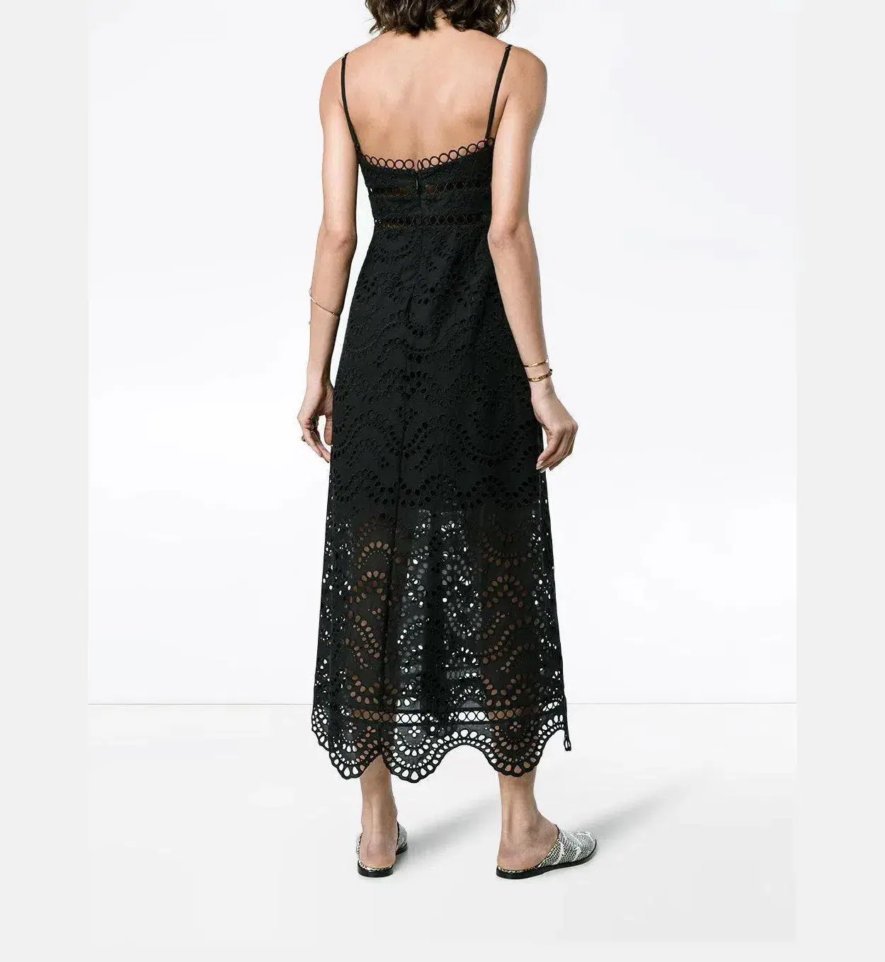 Zimmermann Jaya Wave Midi Dress Black Size 2 / Au 12 - Image 2