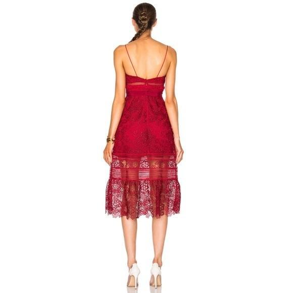 Self Portrait Floral Lace Midi Dress Size 8 for rent on The Volte - main image