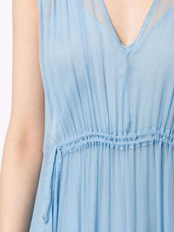 Lee Mathews Petra Tiered Dress - Blue - Image 3