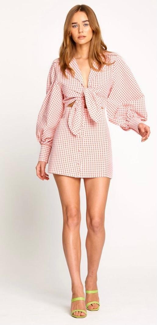 Alice McCall Her Story Mini Dress size 8 colour guava  - Image 2