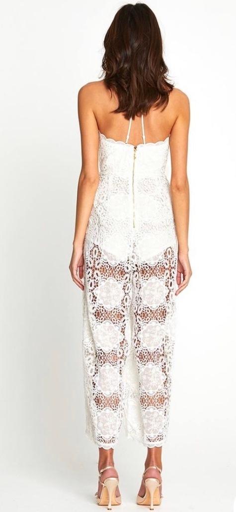 Alice McCall Diamond Veins Jumpsuit in Porcelain in Size 6 - Image 1