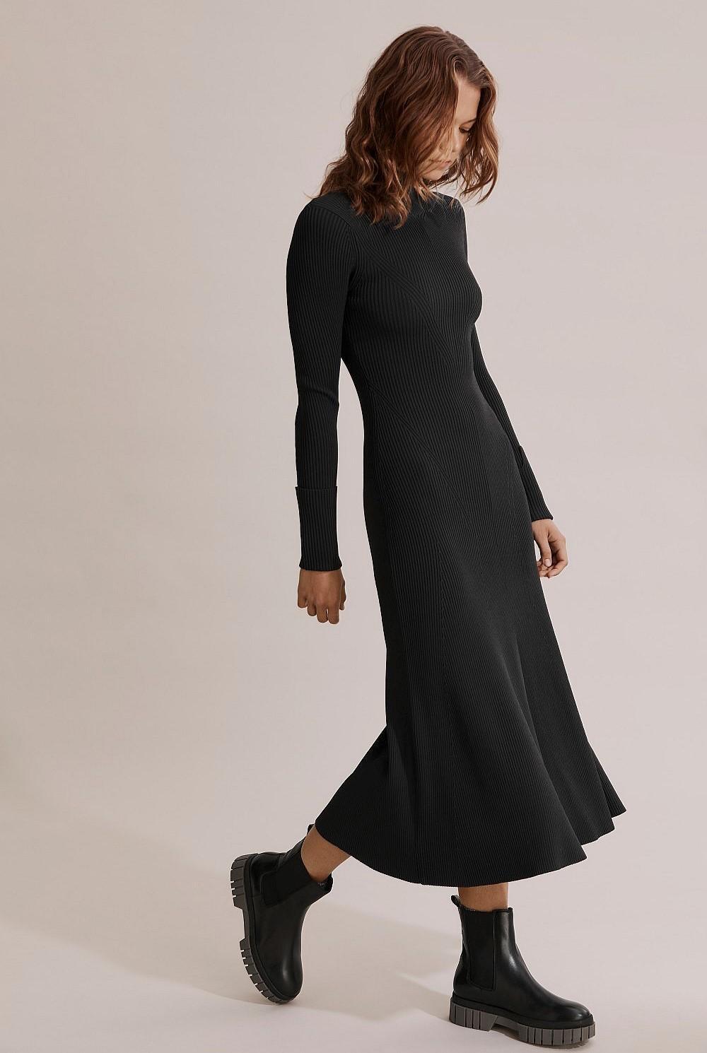 Split Front Knit Dress - Image 1