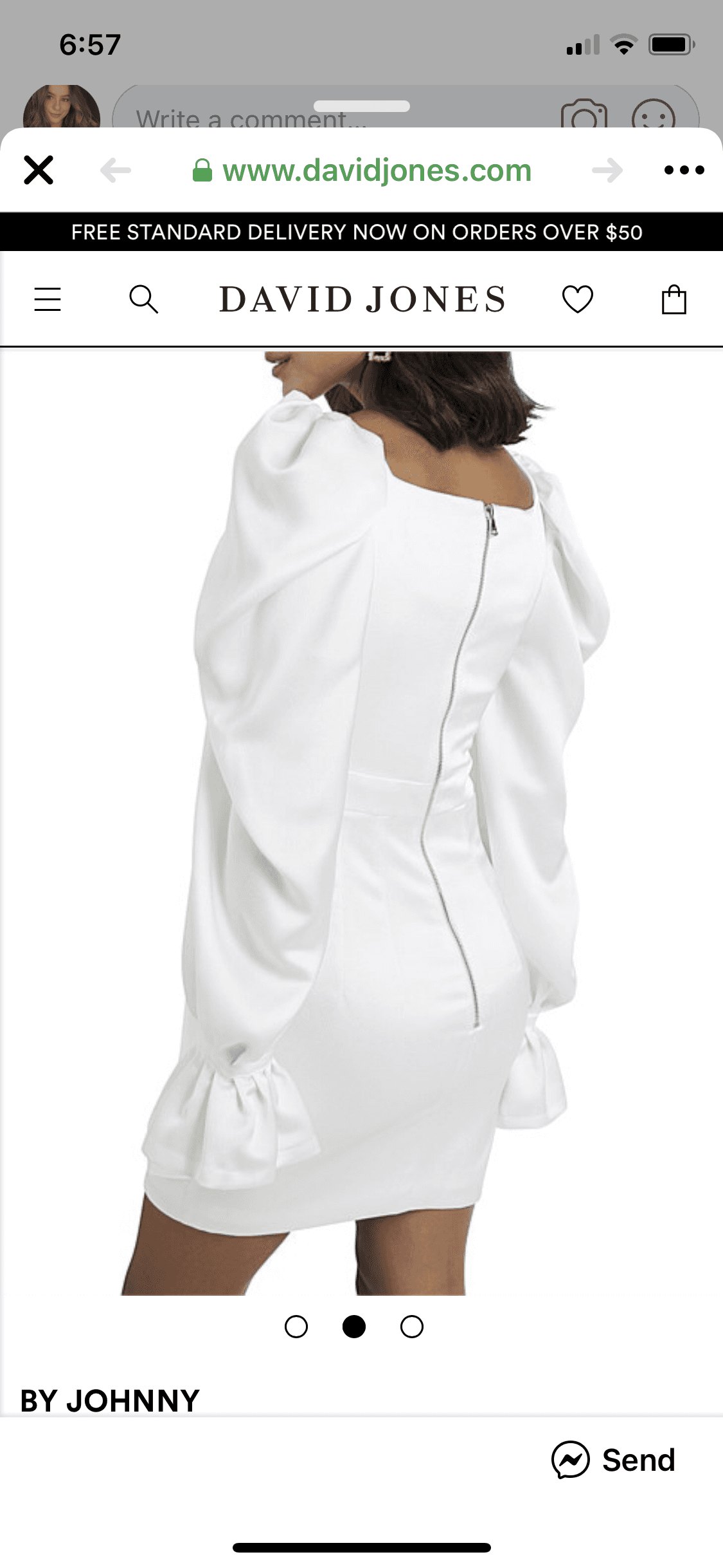 By Johny Snow Tuck Dress - Image 3