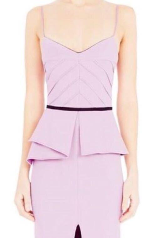 Manning Cartell Power Peplum Midi Dress Lilac Size 10 for rent on The Volte - main image
