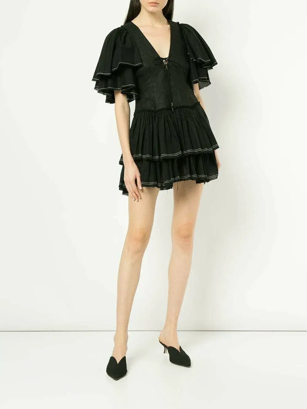 Aje Bennett Mini Dress Black Size 6 - Image 1