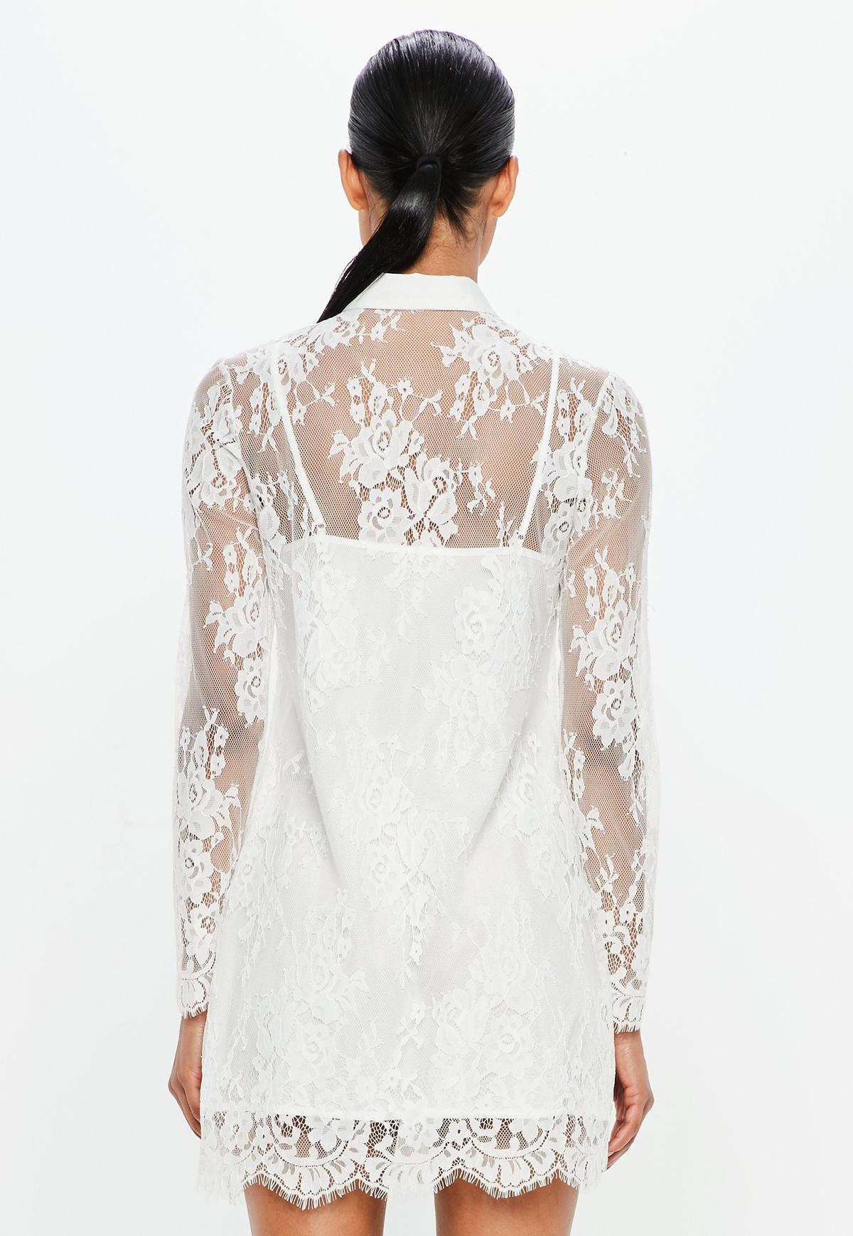 Peace & Love Lace Shirt Dress - Image 2