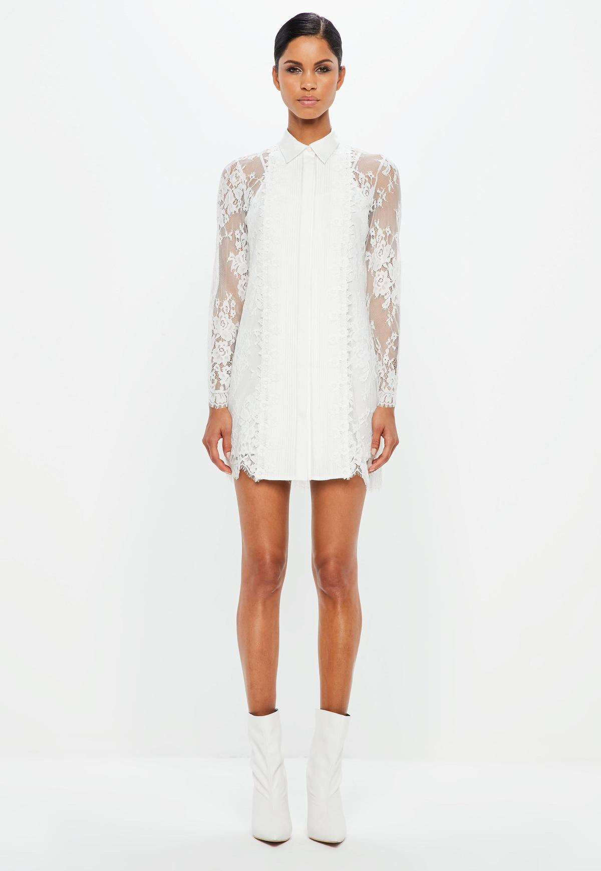Peace & Love Lace Shirt Dress - Image 1