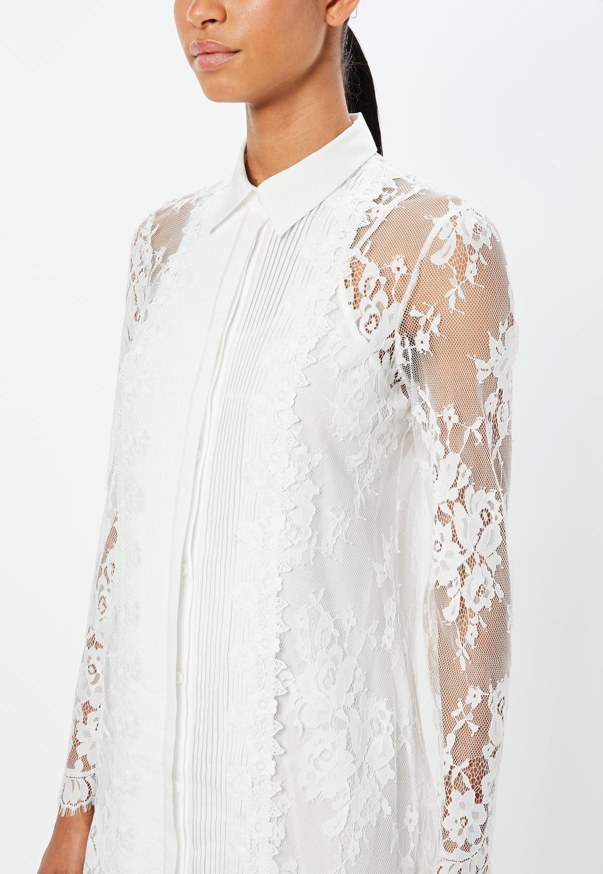 Peace & Love Lace Shirt Dress - Image 3