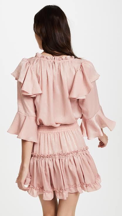 Misa Los Angeles Aliz Dress Mauve Pink Size AU 6 - Image 5