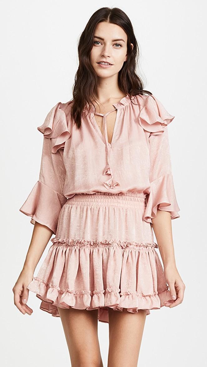 Misa Los Angeles Aliz Dress Mauve Pink Size AU 6 - Image 3