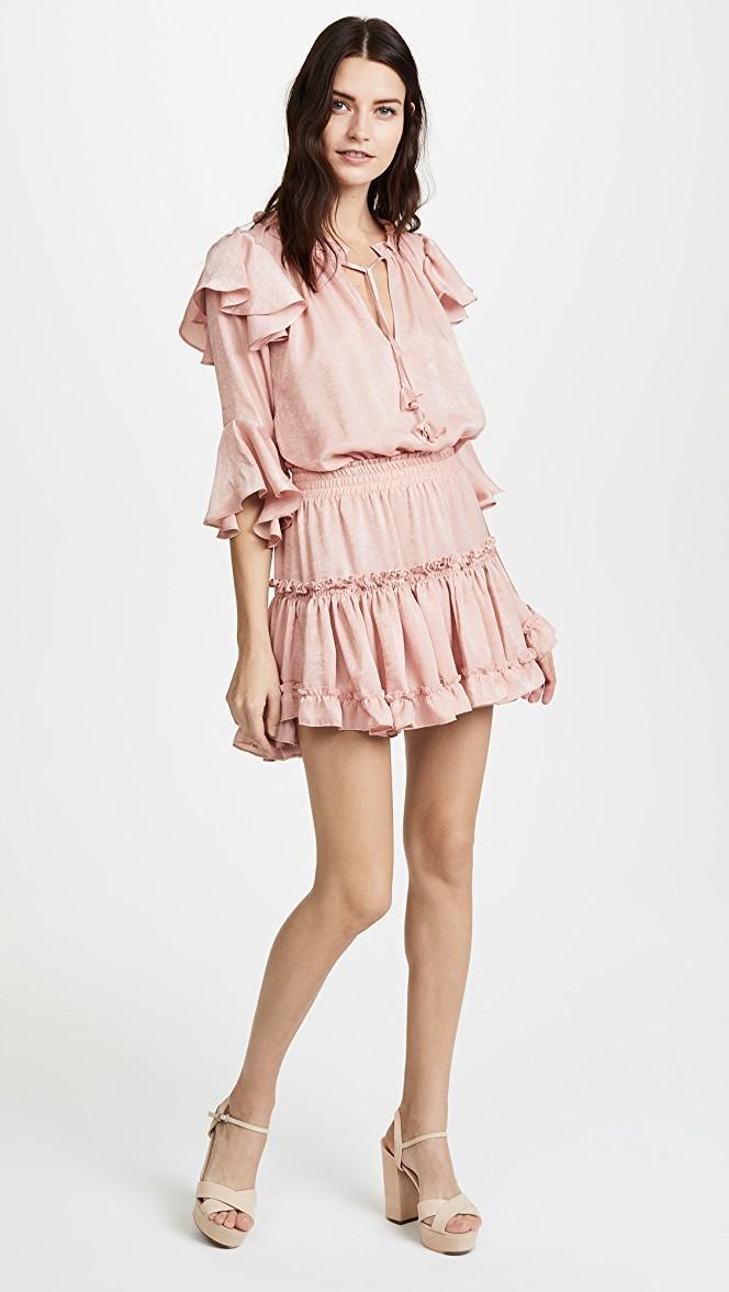 Misa Los Angeles Aliz Dress Mauve Pink Size AU 6 - Image 4