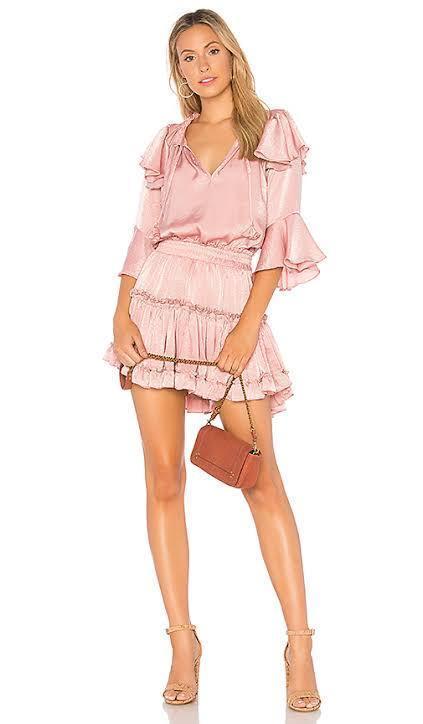 Misa Los Angeles Aliz Dress Mauve Pink Size AU 6 - Image 2