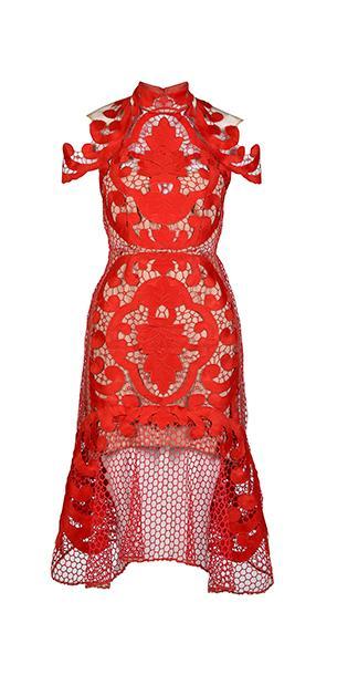 Stunning THURLEY Rose Ceremony Red Midi Dress - Size 6 - RRP $649.99 - Image 2