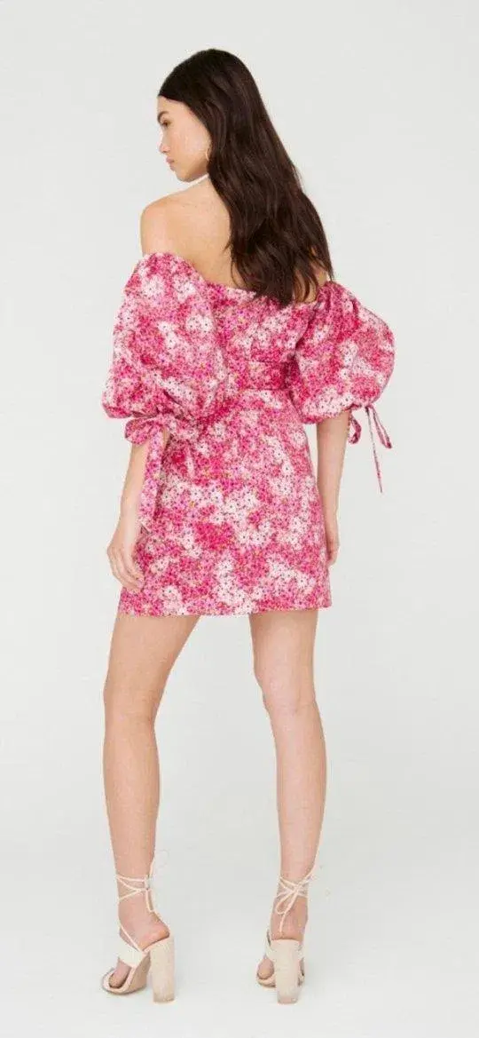 Sheike Ditsy Floral Dress Pink Size 8 - Image 2
