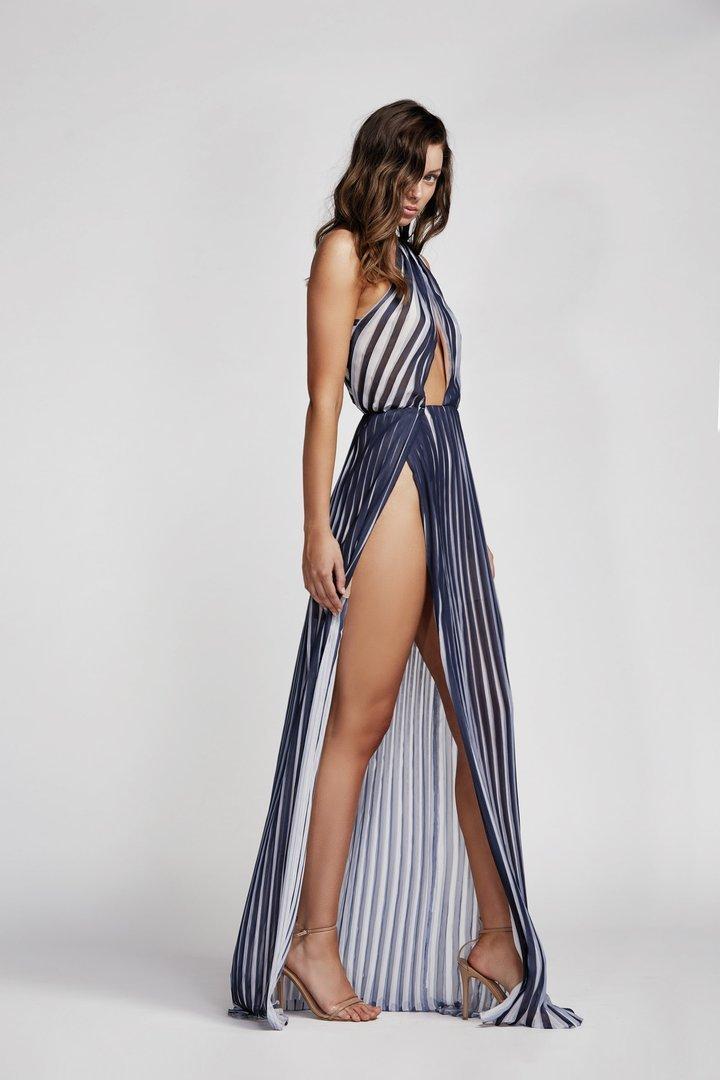 Lexi Peppi Gown Blue/White Size 10 - Image 2