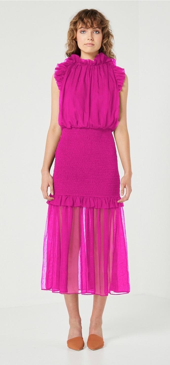 Elliatt Capture Midi Dress Pink Size 8 - Image 2