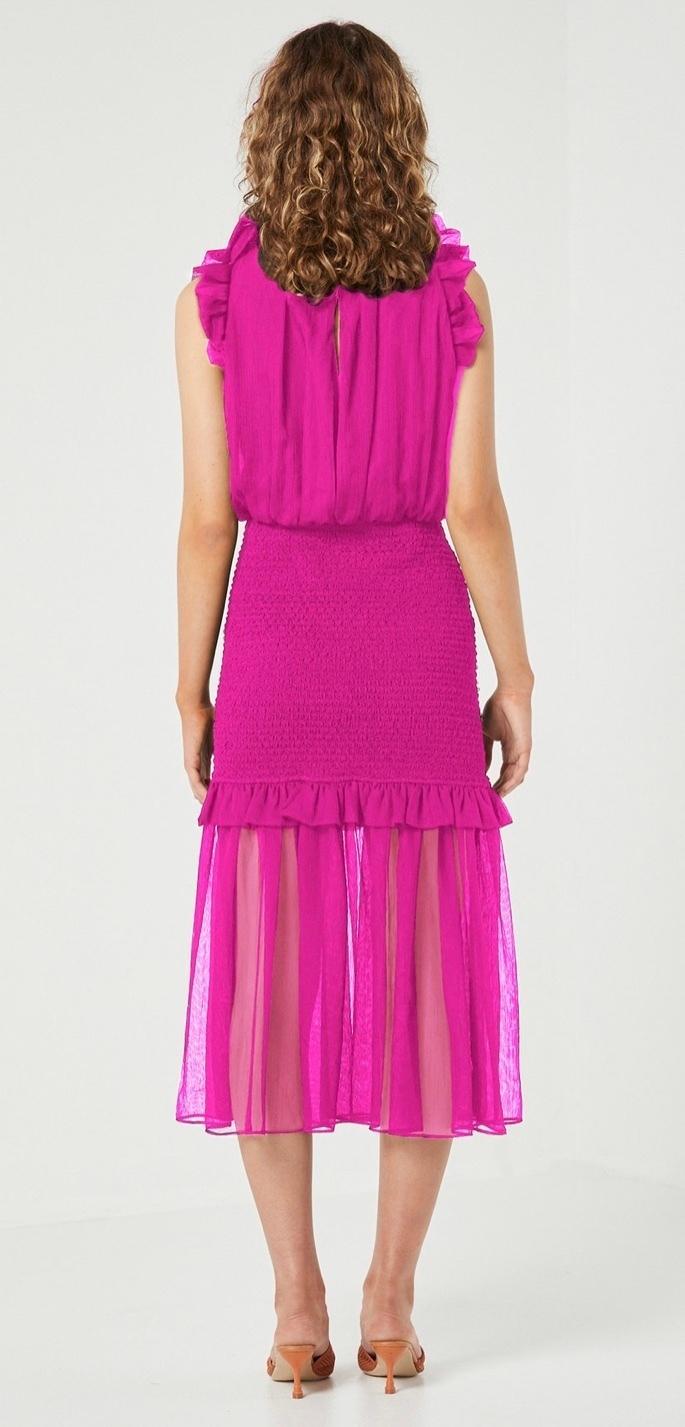 Elliatt Capture Midi Dress Pink Size 8 - Image 3