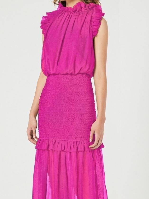 Elliatt Capture Midi Dress Pink Size 8 - Image 1