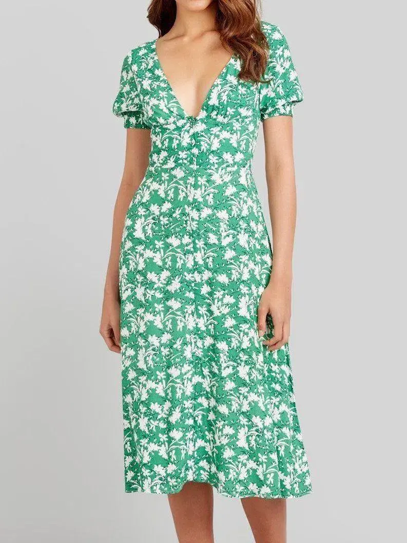 Kookai Fanfare Midi Dress Print Size 12 - Image 1