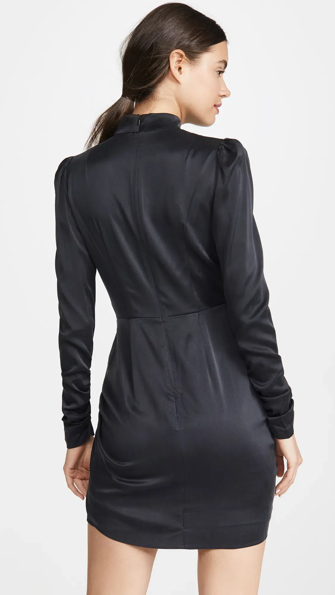 Zimmermann Espionage Silk Drape Mini Dress Black Size 8 - Image 2